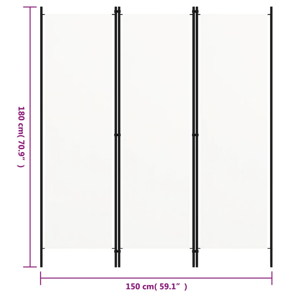 Biombo Divisor De 3 Paneles 150X180 Cm