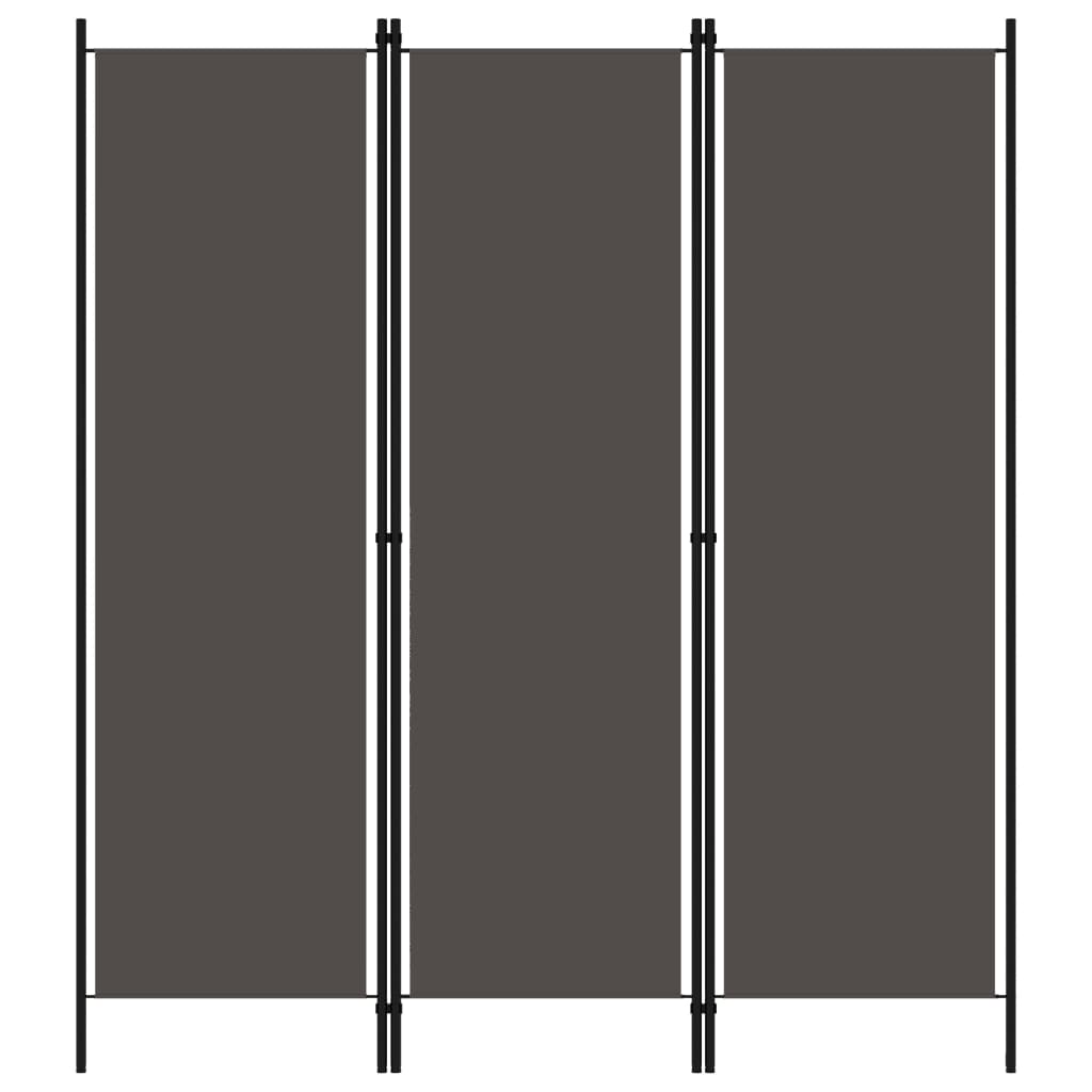Biombo Divisor De 3 Paneles Gris 150X180 Cm