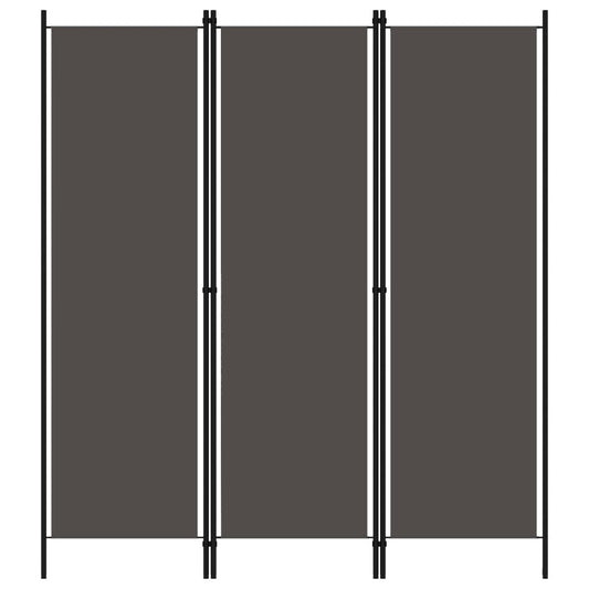 Biombo Divisor De 3 Paneles Gris 150X180 Cm