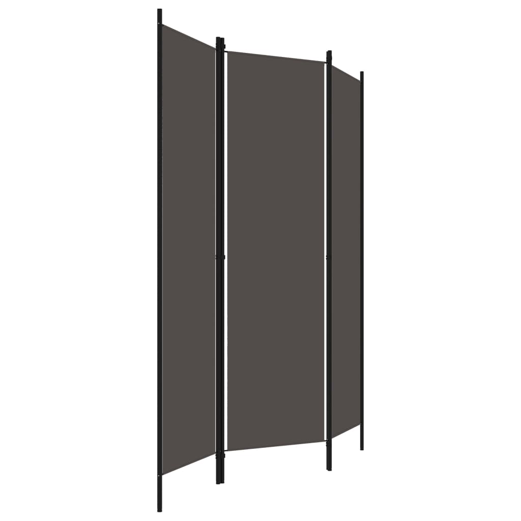 Biombo Divisor De 3 Paneles Gris 150X180 Cm