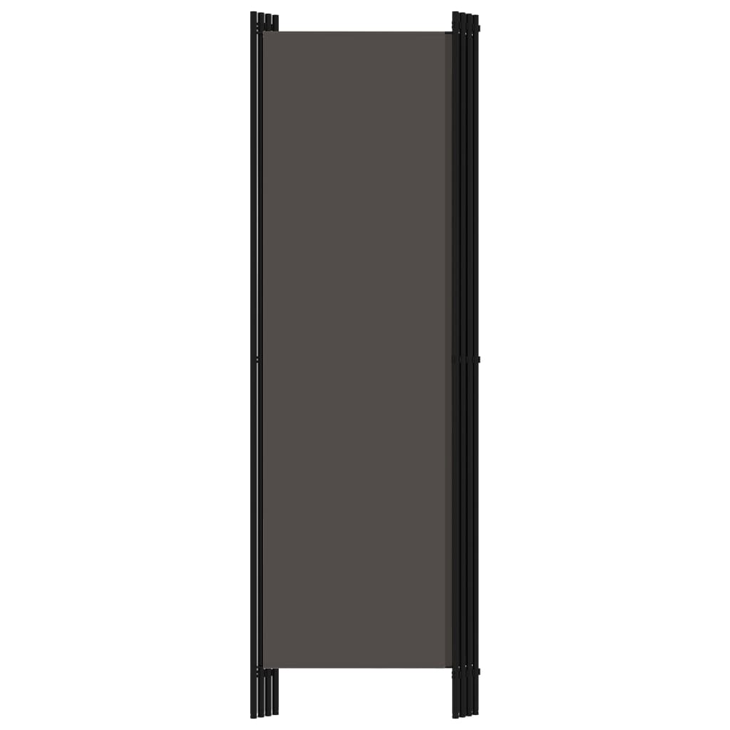 Biombo Divisor De 4 Paneles Gris 200X180 Cm