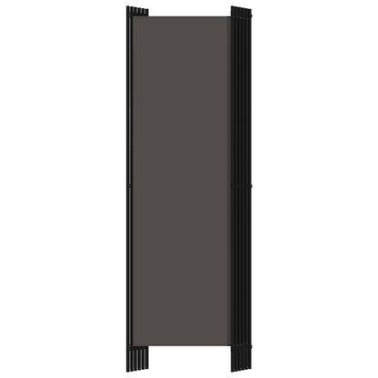 Biombo Divisor De 6 Paneles Gris 300X180 Cm