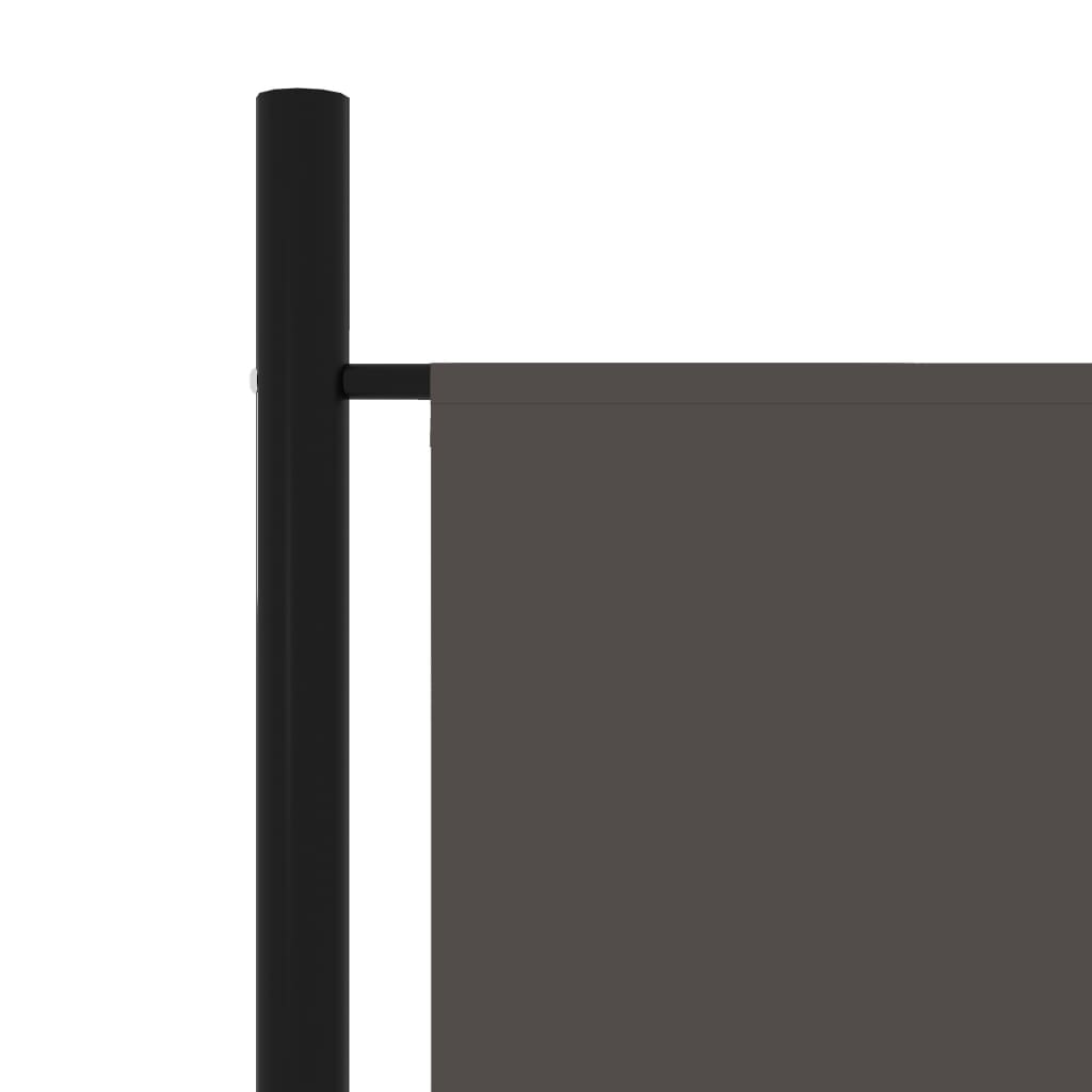 Biombo Divisor De 6 Paneles Gris 300X180 Cm