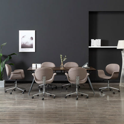 Sillas De Comedor Giratorias 4 Unidades Tela Color Gris Taupe