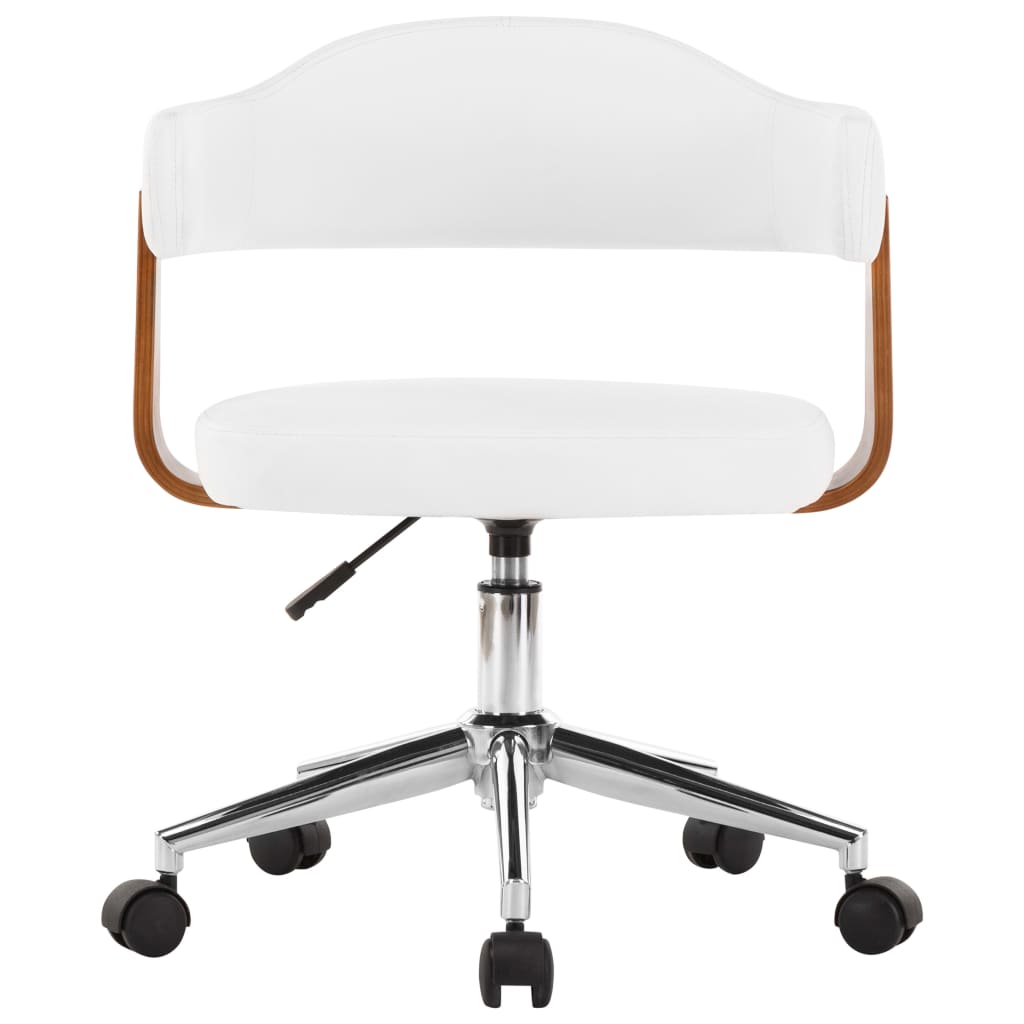Sillas De Comedor Giratorias 4 Uds Madera Curvada Cuero