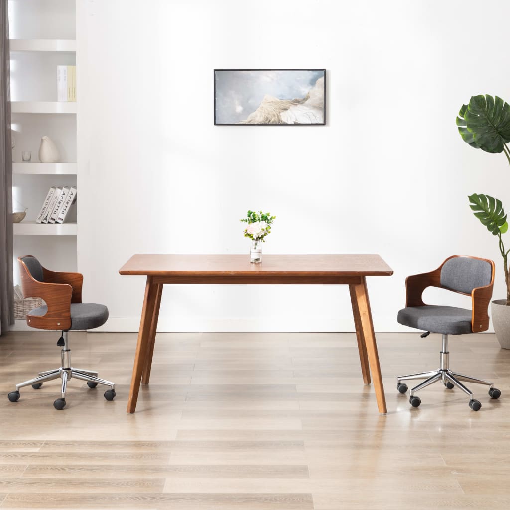 Silla De Comedor Giratoria Madera Curvada Cuero Sintético