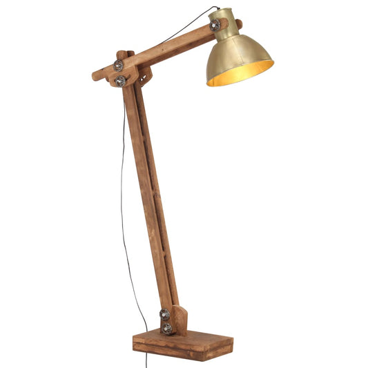 Lámpara De Pie Madera Maciza De Mango E27