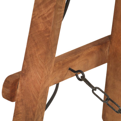 Lámpara De Pie Madera Maciza De Mango E27