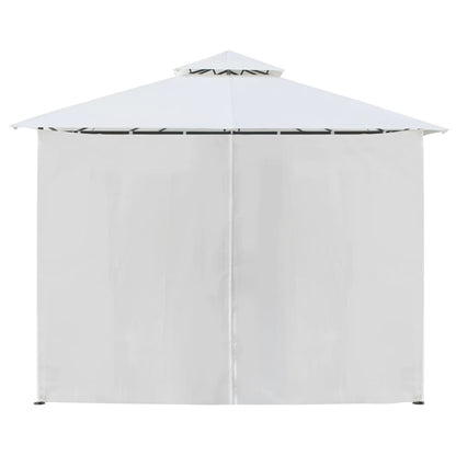 Cenador Con Cortinas 600X298X270 Cm Blanco 180G/M²