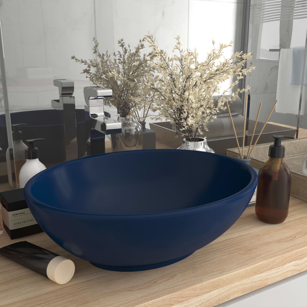 Lavabo De Lujo Ovalado Cerámica 40X33 Cm