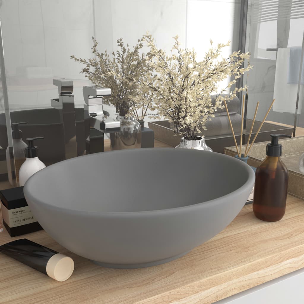 Lavabo De Lujo Ovalado Cerámica 40X33 Cm
