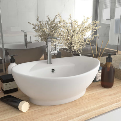 Lavabo Lujoso Con Rebosadero Cerámica Gris Oscuro 58,5X39 Cm