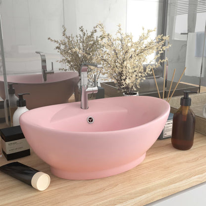 Lavabo Lujoso Con Rebosadero Cerámica Gris Oscuro 58,5X39 Cm