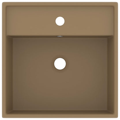 Lavabo Lujoso Cuadrado Rebosadero Cerámica 41X41 Cm