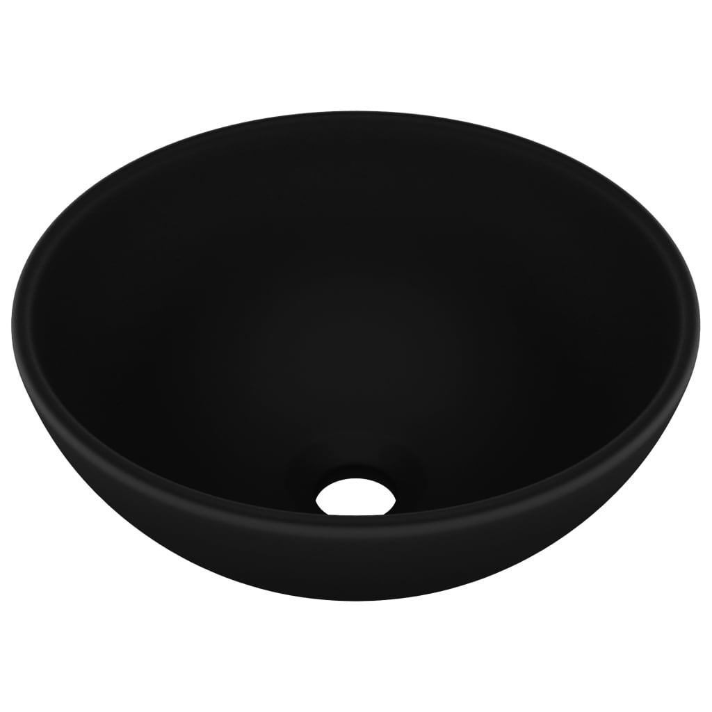 Lavabo De Lujo Redondo Cerámica 32,5X14 Cm