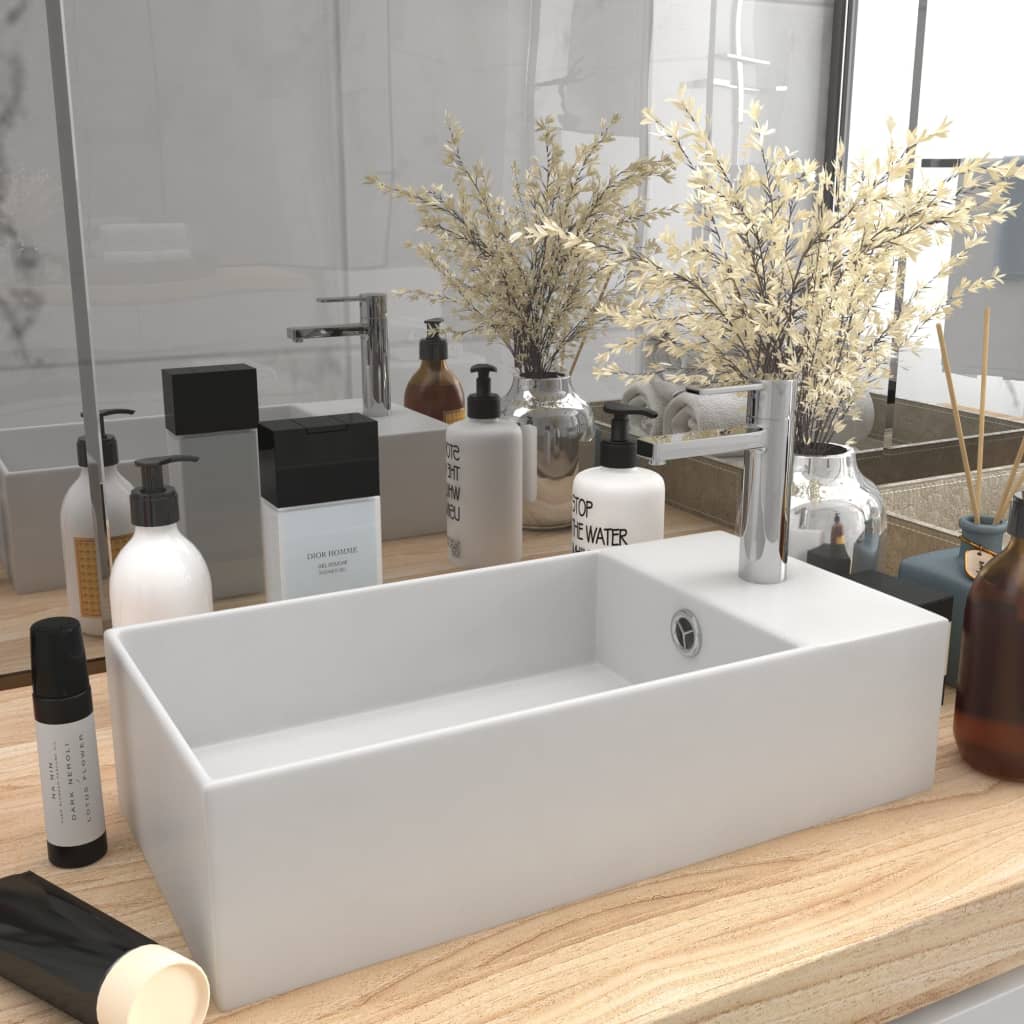 Lavabo Con Rebosadero Cerámica
