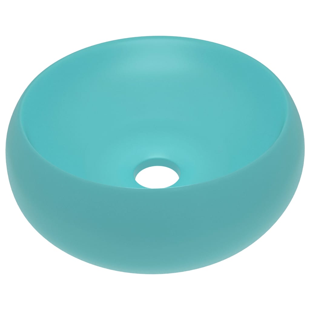 Lavabo De Lujo Redondo Cerámica 40X15 Cm