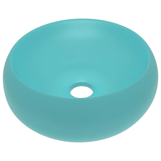 Lavabo De Lujo Redondo Cerámica 40X15 Cm