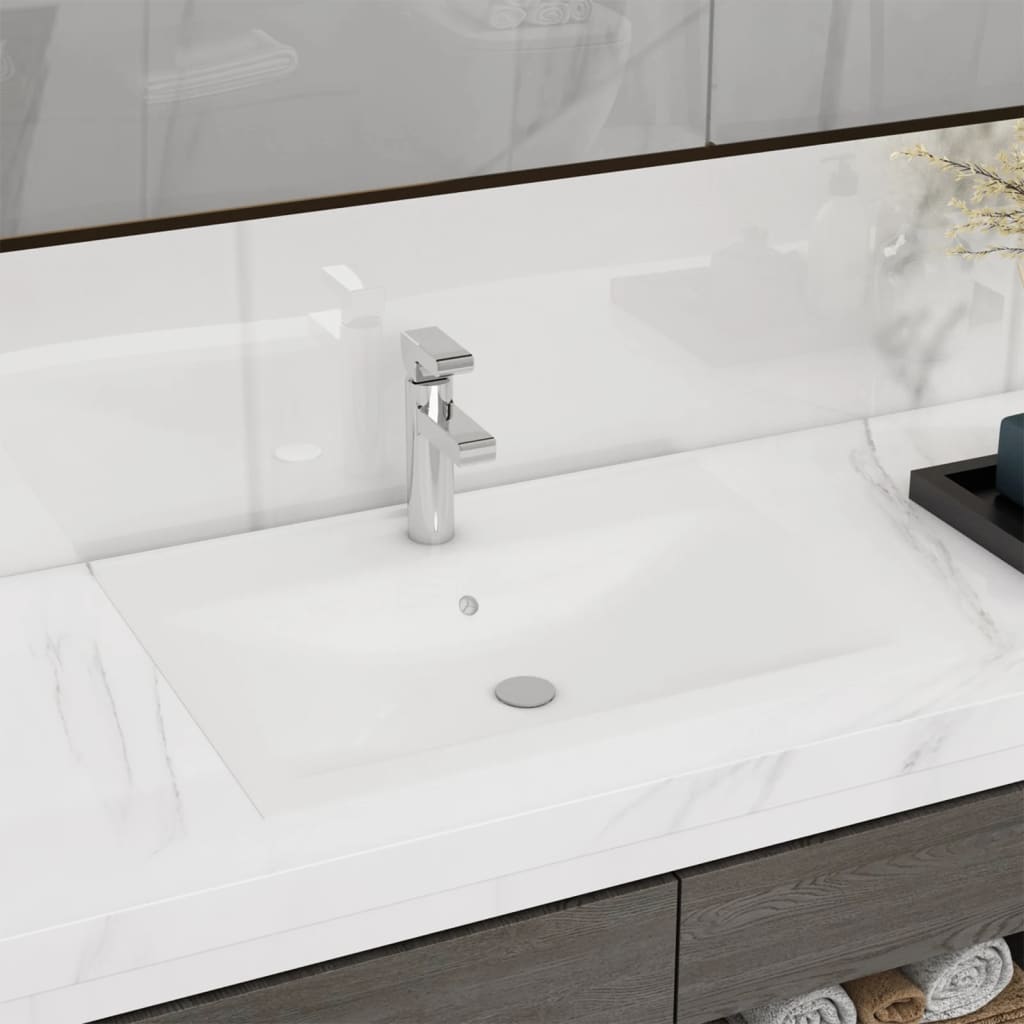 Lavabo De Lujo Con Grifo Cerámica 60X46 Cm Verde Claro