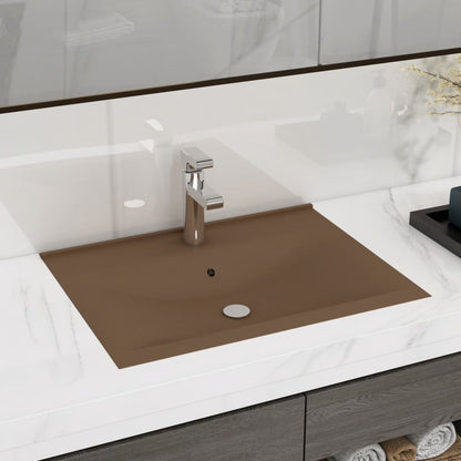 Lavabo De Lujo Con Grifo Cerámica 60X46 Cm Verde Claro