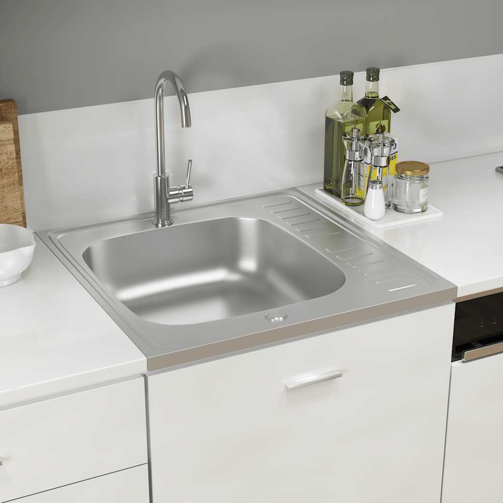 Fregadero De Cocina Con Escurridor Acero Inox