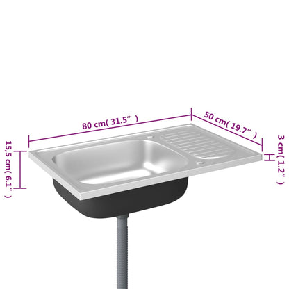 Fregadero De Cocina Con Escurridor Acero Inox