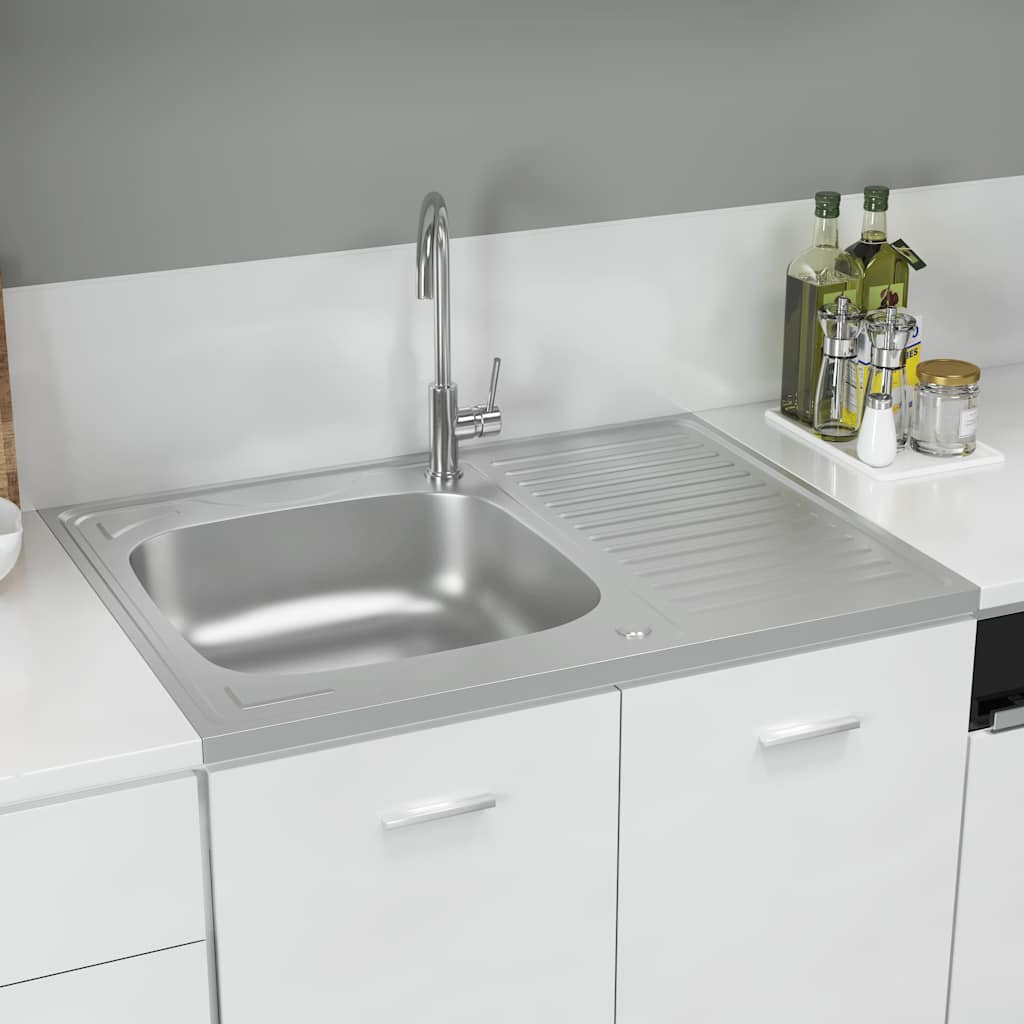 Fregadero De Cocina Con Escurridor Acero Inox