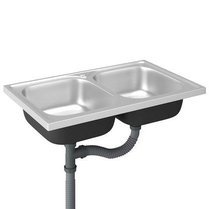 Fregadero De Cocina Doble Seno Acero Inoxidable