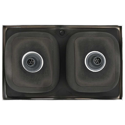 Fregadero De Cocina Doble Seno Acero Inoxidable