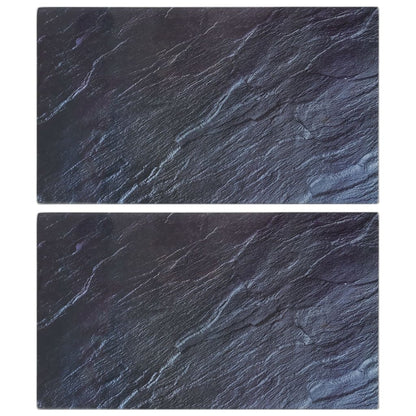 Tablas De Cortar 2 Uds Patrón De Piedra Natural Vidrio Templado