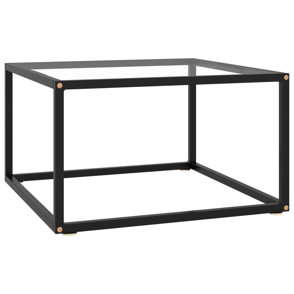 Mesa De Centro Negra Con Vidrio