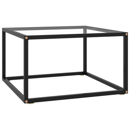 Mesa De Centro Negra Con Vidrio