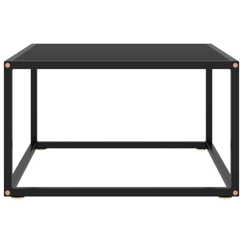 Mesa De Centro Negra Con Vidrio