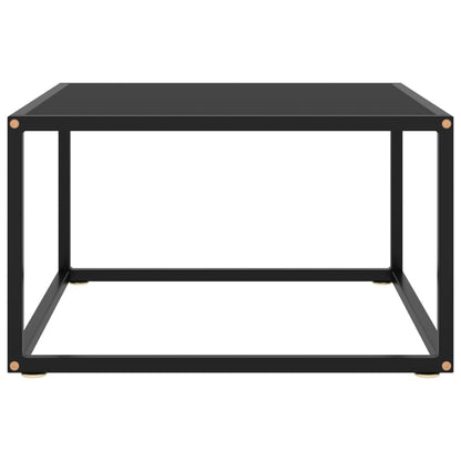 Mesa De Centro Negra Con Vidrio