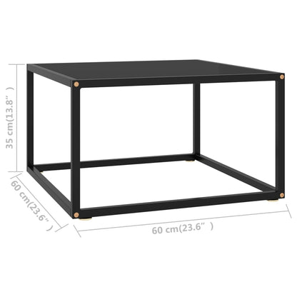 Mesa De Centro Negra Con Vidrio
