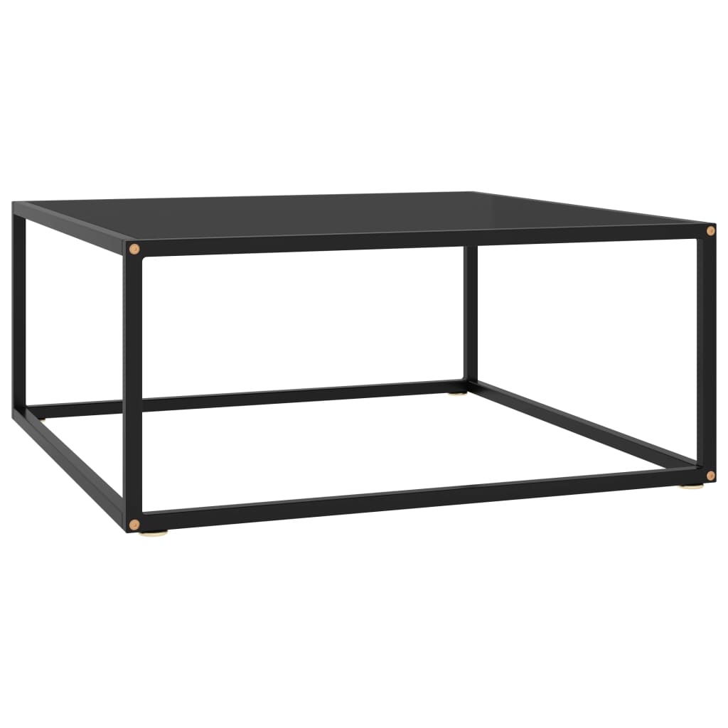 Mesa De Centro Negra Con Vidrio