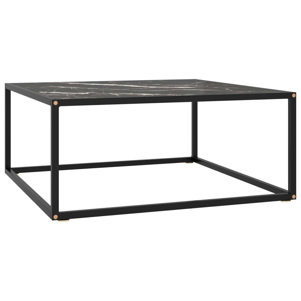 Mesa De Centro Negra Con Vidrio