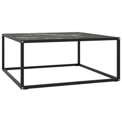 Mesa De Centro Negra Con Vidrio