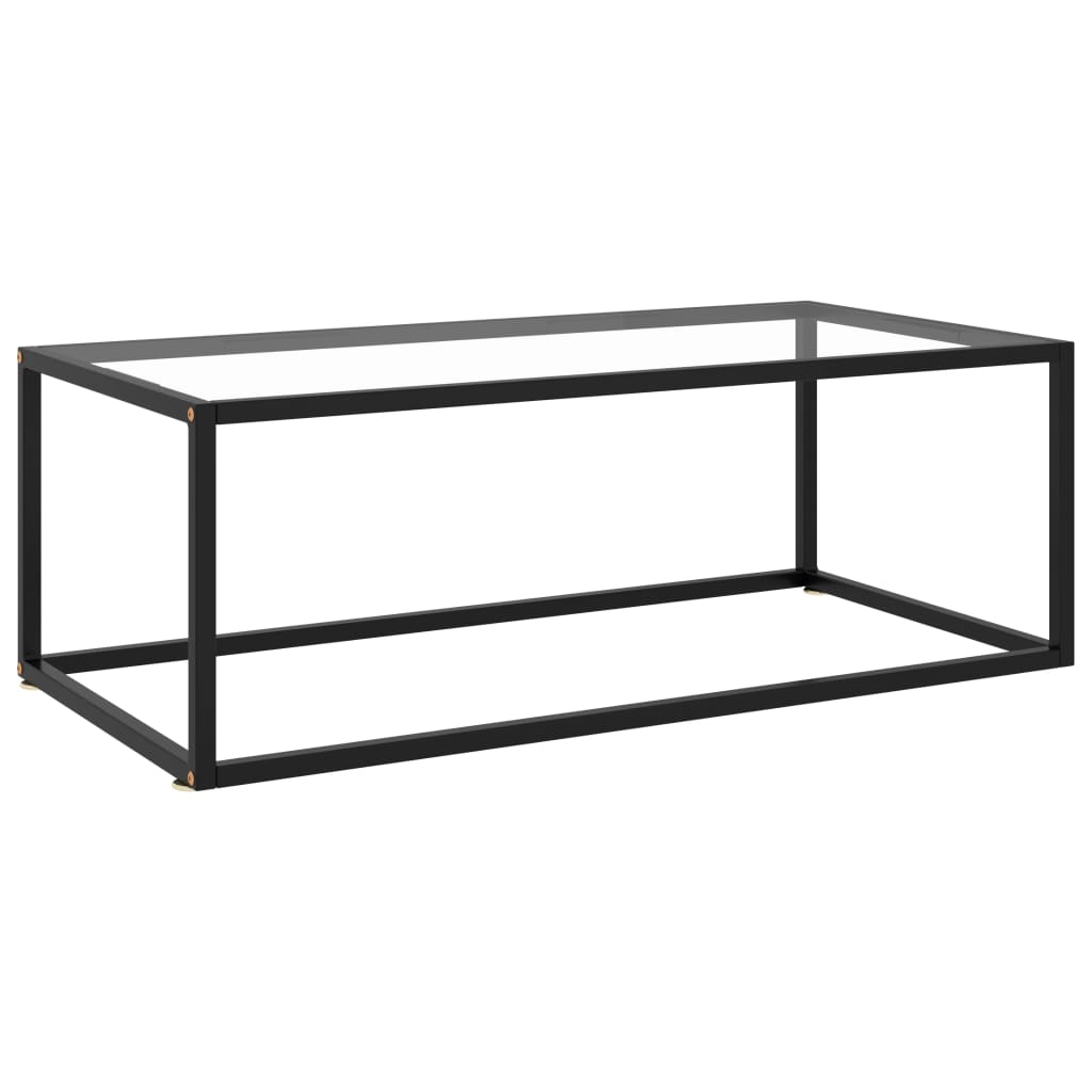Mesa De Centro Negra Con Vidrio