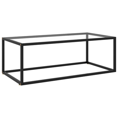 Mesa De Centro Negra Con Vidrio