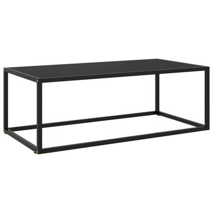 Mesa De Centro Negra Con Vidrio