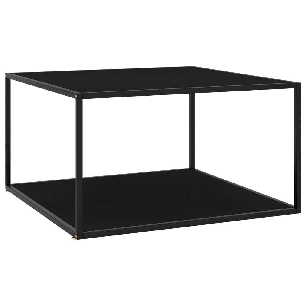 Mesa De Centro Negra Con Vidrio