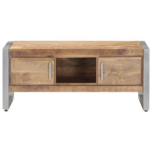 Mesa De Centro De Madera De Mango Rugosa 95X50X40 Cm