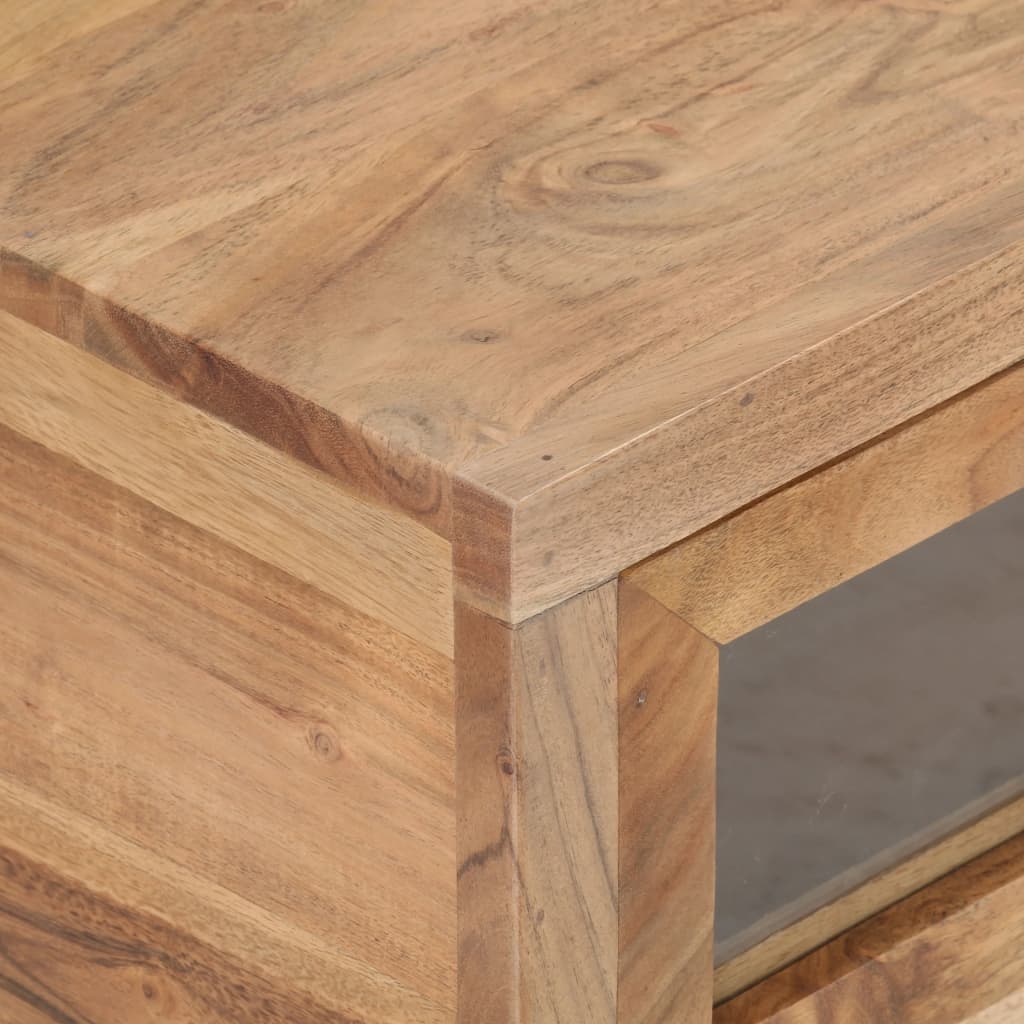 Mesa De Centro De Madera Maciza De Acacia 90X60X40 Cm