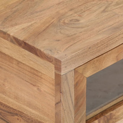 Mesa De Centro De Madera Maciza De Acacia 90X60X40 Cm