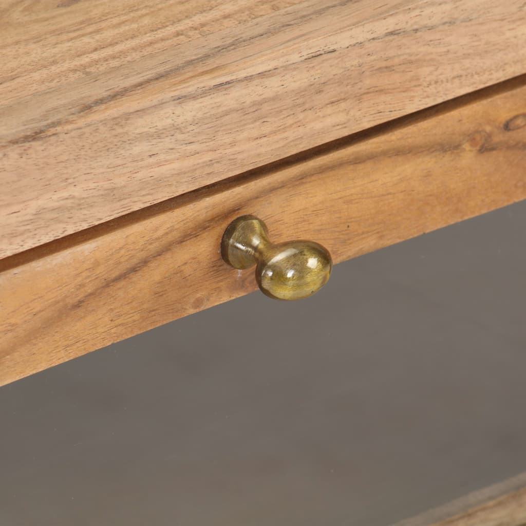 Mesa De Centro De Madera Maciza De Acacia 90X60X40 Cm