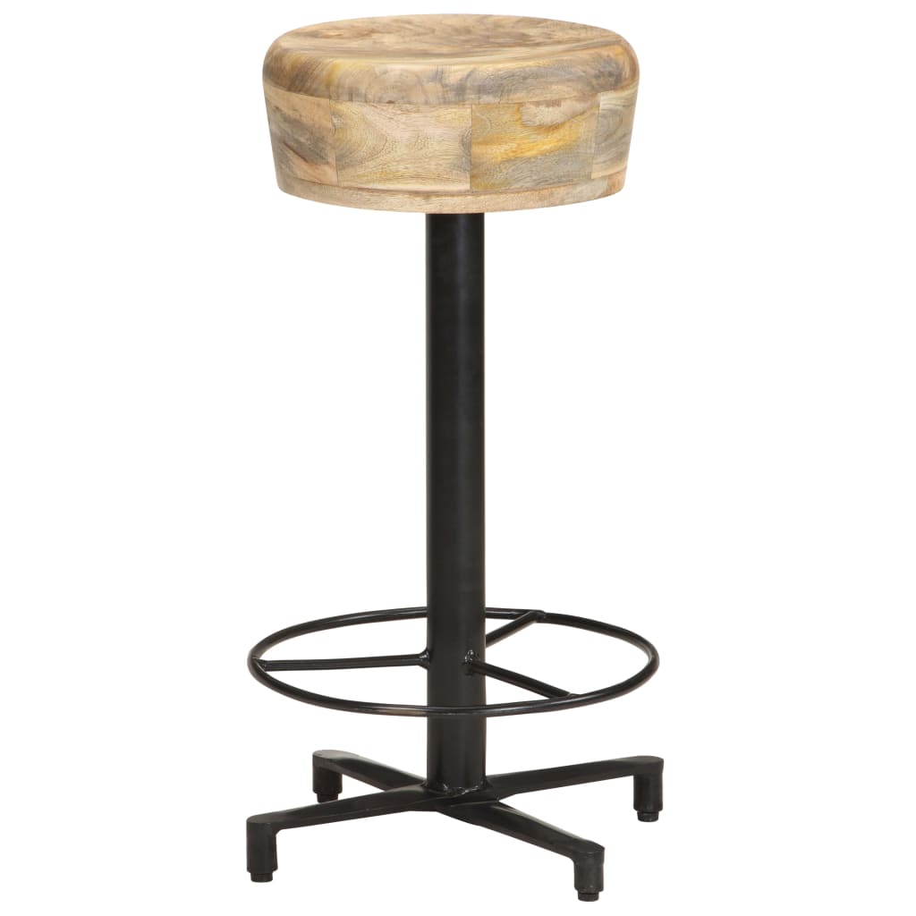 Taburetes De Cocina 2 Unidades Madera Maciza De Mango