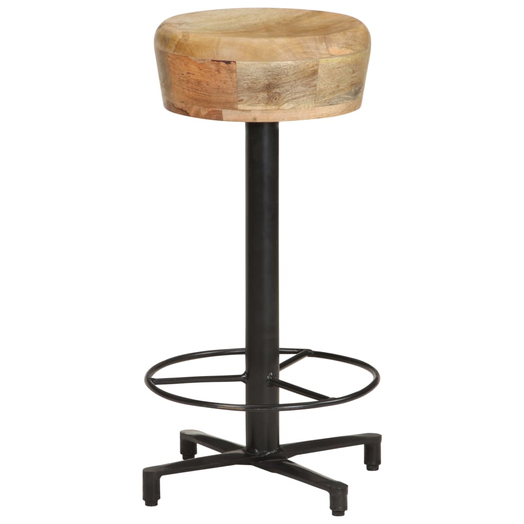 Taburetes De Cocina 2 Unidades Madera Maciza De Mango