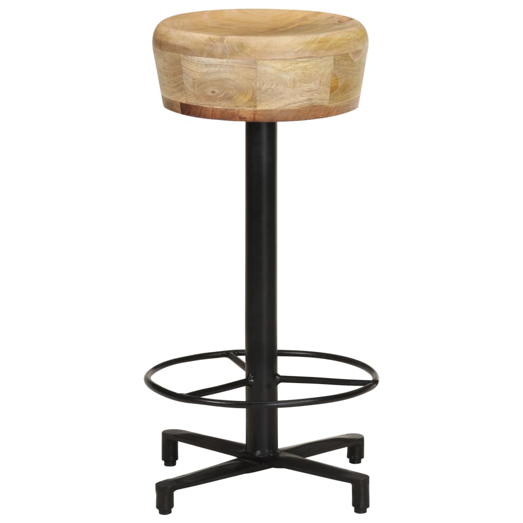 Taburetes De Cocina 2 Unidades Madera Maciza De Mango