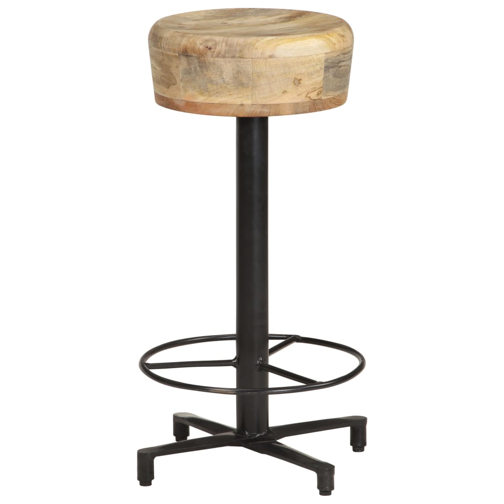 Taburetes De Cocina 2 Unidades Madera Maciza De Mango